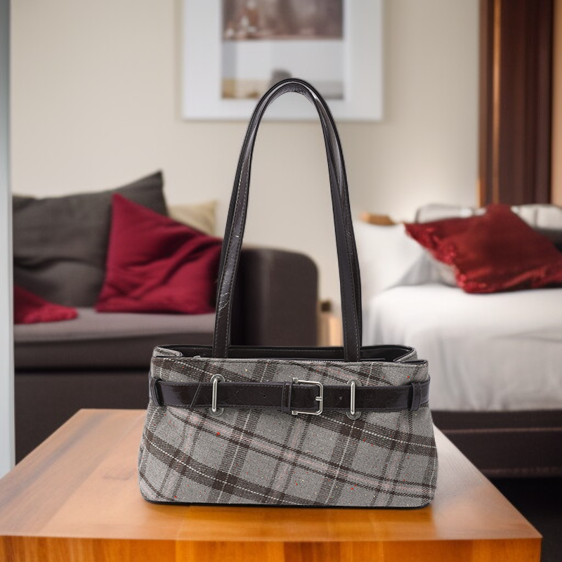 Fashion Plaid Shoulder Bag for Women