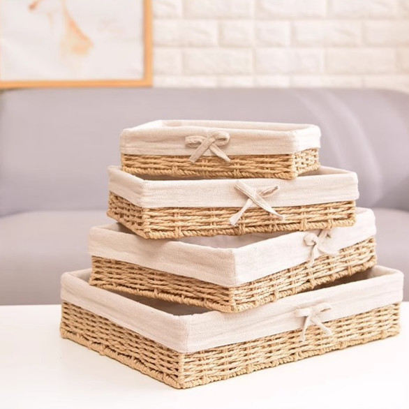 多功能防塵編織收納籃