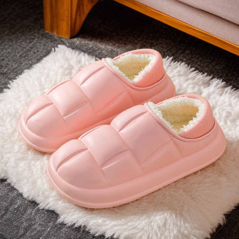 รองเท้าแตะผ้าฝ้ายสำหรับผู้หญิง ใส่ในบ้าน กันลื่น กันน้ำ