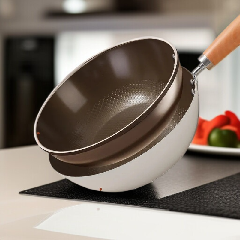 세라믹 논스틱 미니 웍 가정용 무코팅 세라믹 내마모성