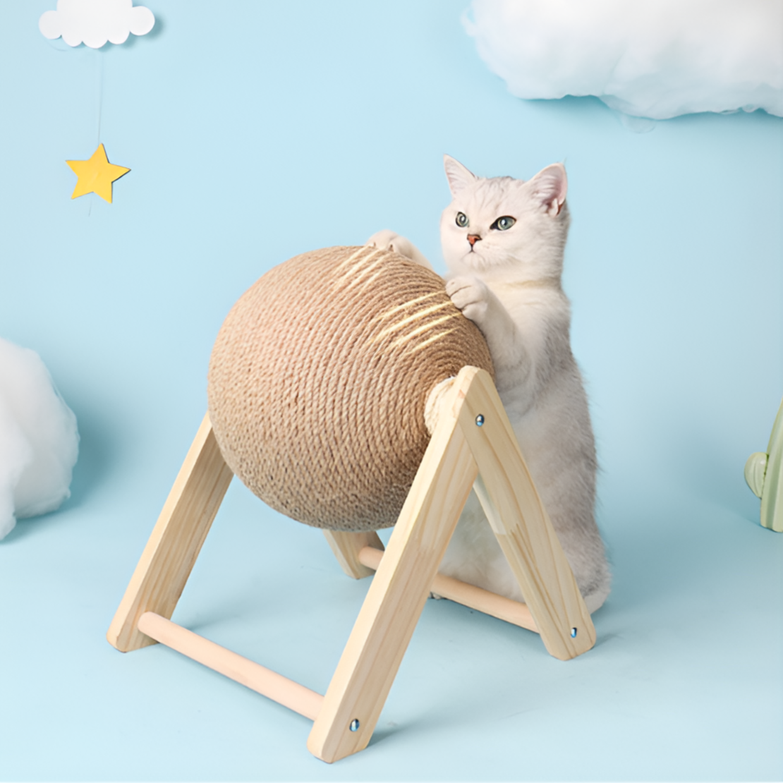 Katzenkratzball aus Sisal für Kratzbretter – langlebiges Katzenspielzeug ohne Abfall