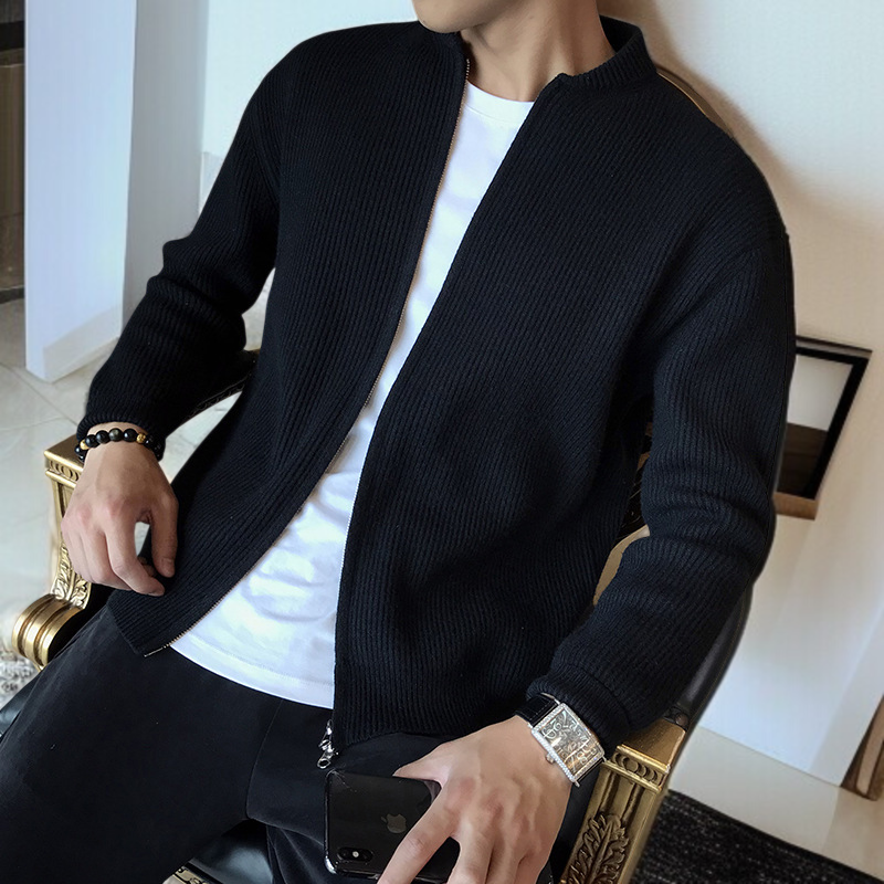 メンズ Vネック カーディガン 厚手 セーター ジャケット ニット トップス ハンサム 厚手 セーター カーディガン トップス