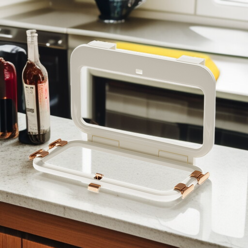 رف أكياس القمامة القابل للطي للمطبخ