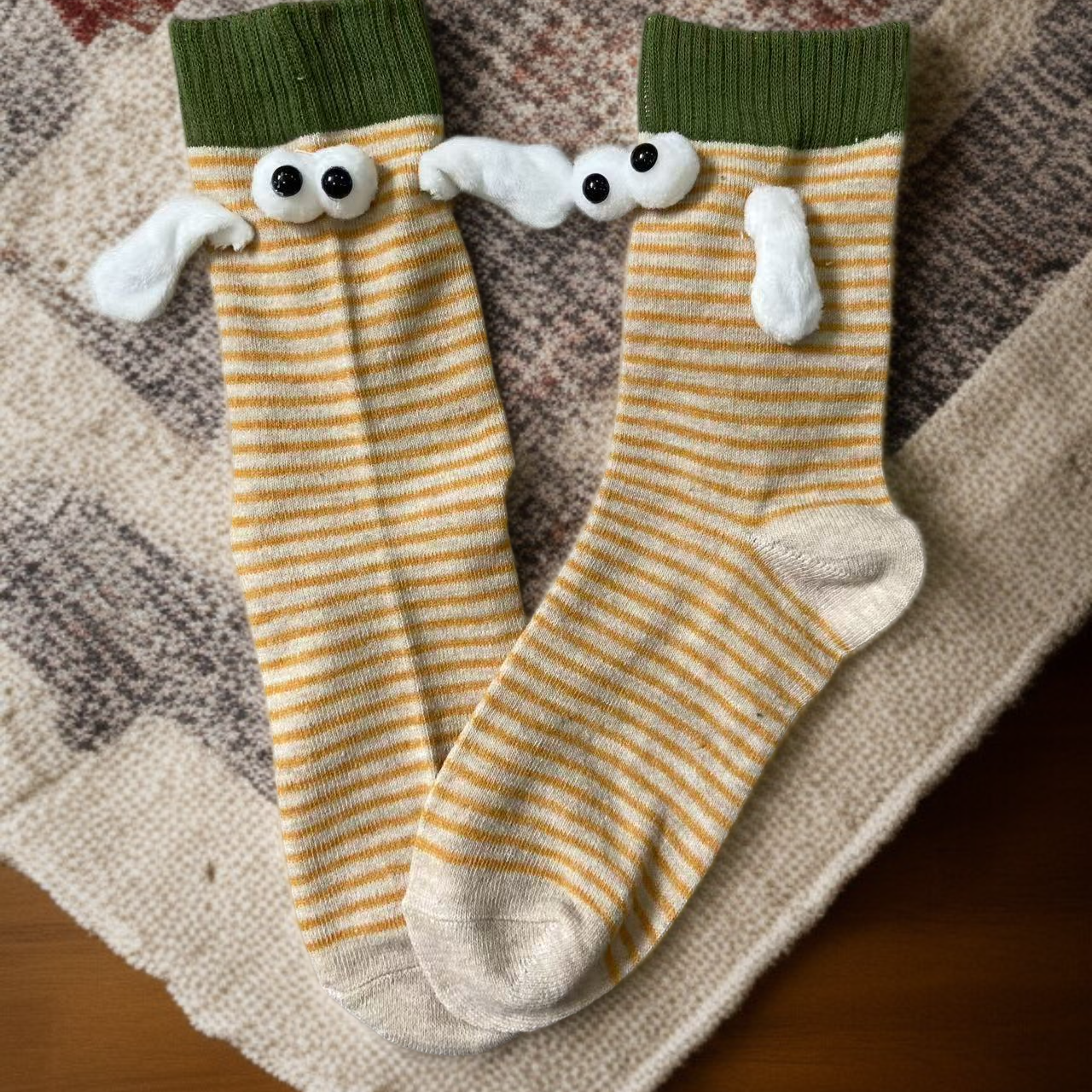 牵手カラフル磁気付きペアソックス 女性用ドーパミンカラー中筒ソックス