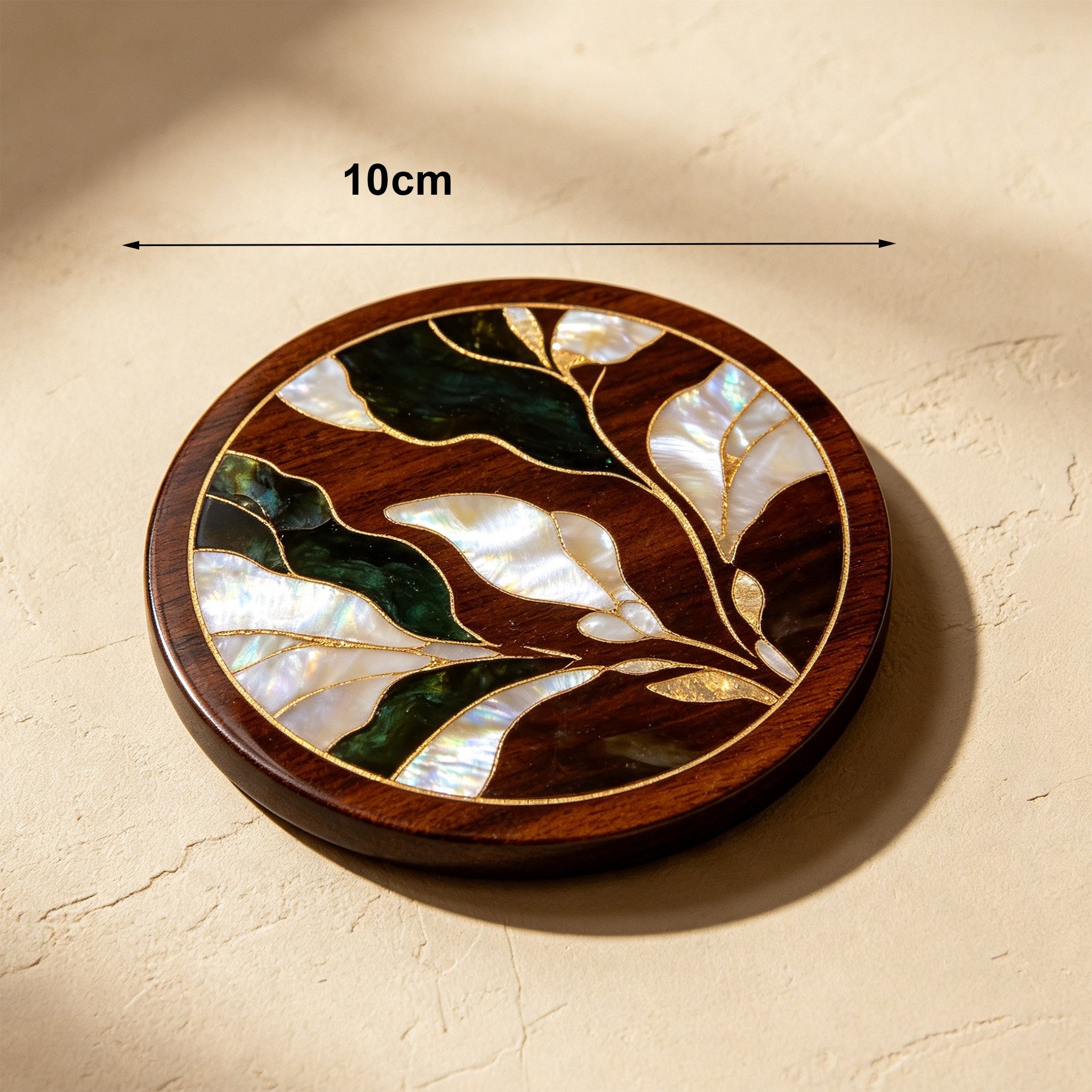 Luxury inlaid coasters for coffee table protection