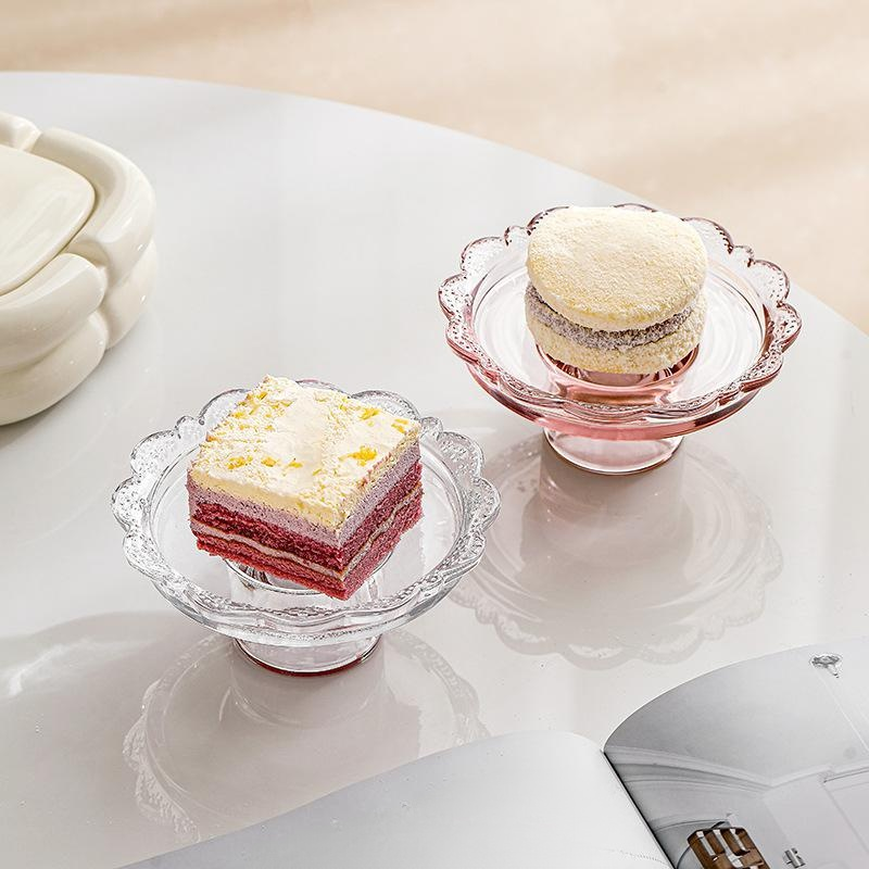 透明ガラスケーキディスプレイ