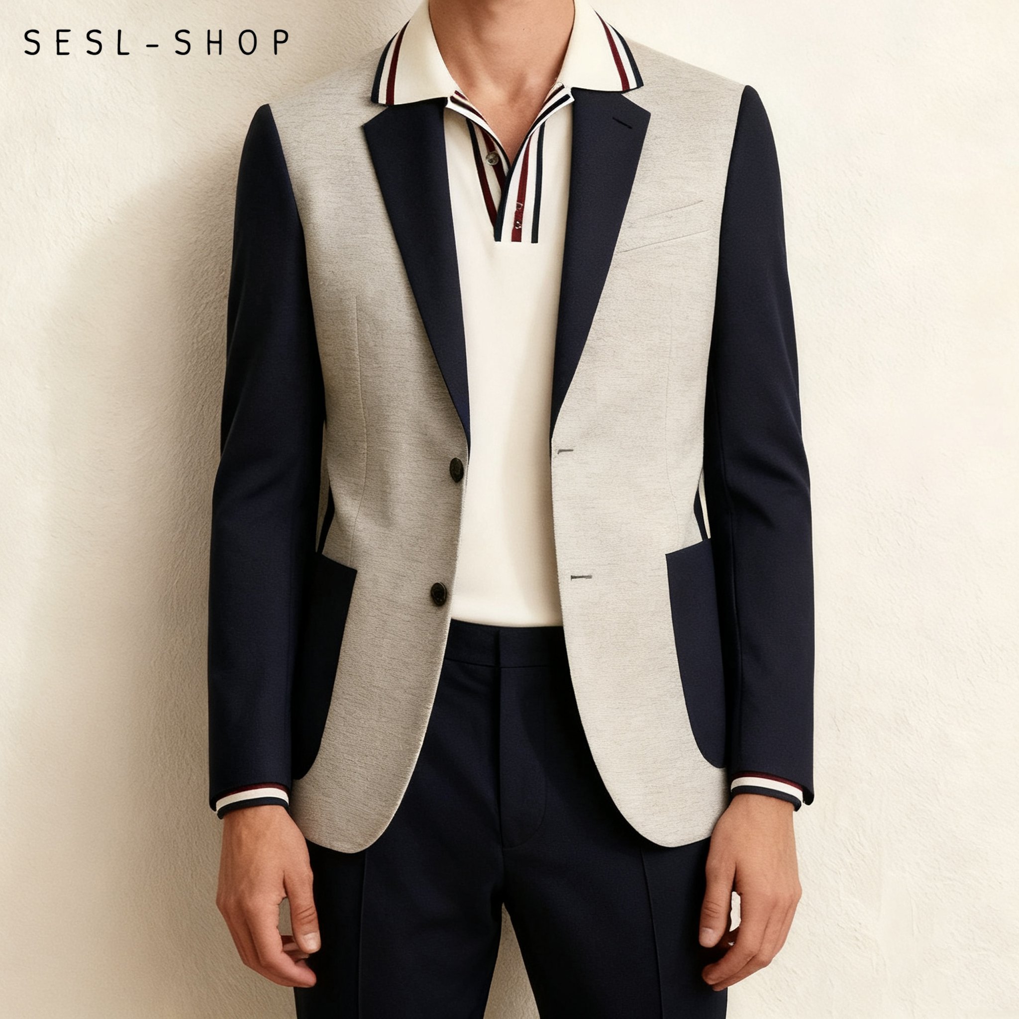 เสื้อสูททรงเรียบง่ายและเข้ารูป