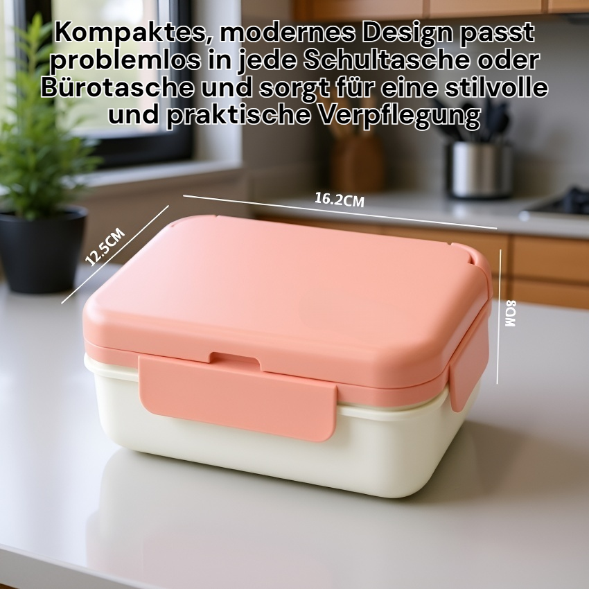 Lunchbox für Schüler und Büroangestellte, mikrowellengeeignet, mit Fächern