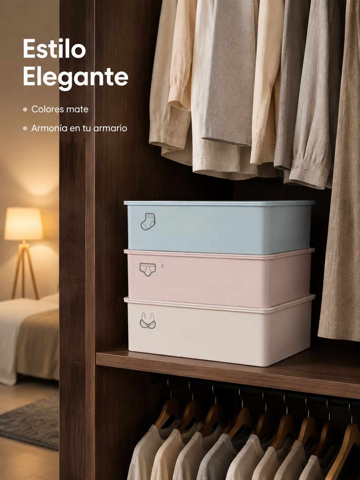Organizador de ropa interior con divisiones