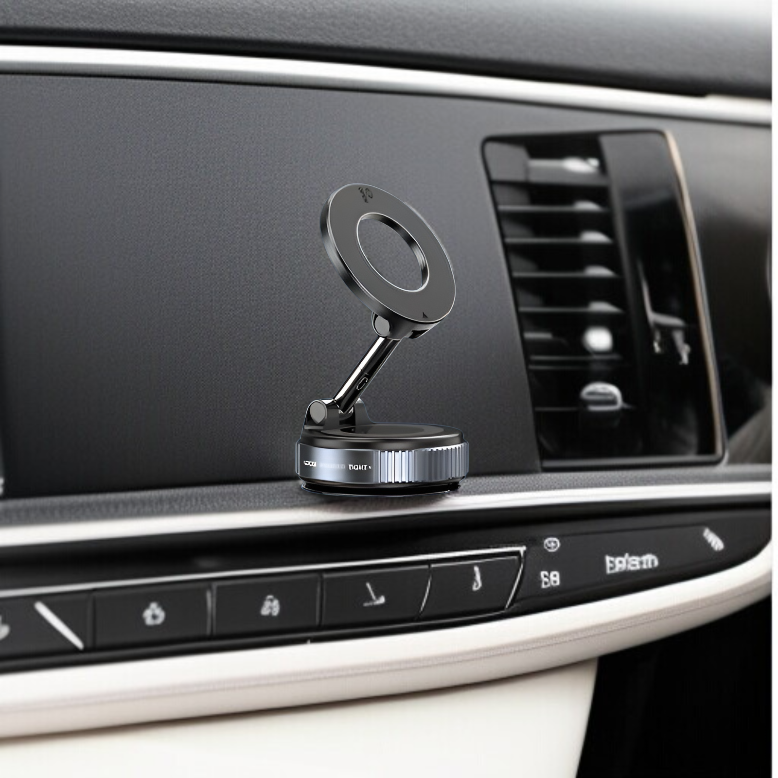 強力真空吸盤車載スマホホルダー・磁気テクノロジー搭載・爆款カーアクセサリー