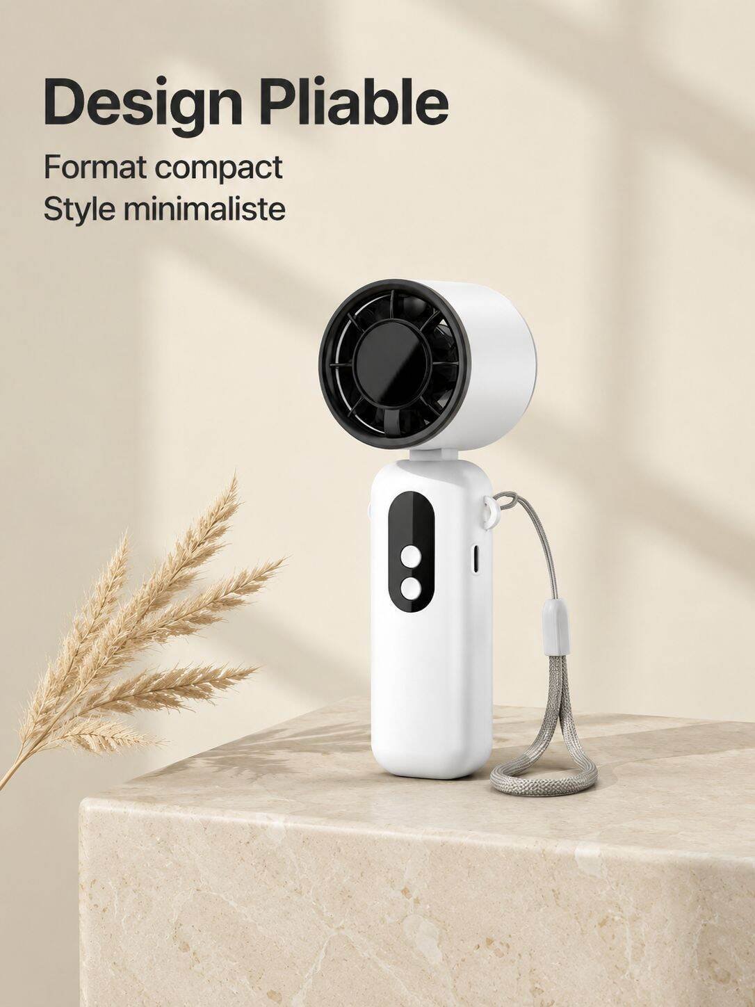 Mini ventilateur portable à main, ventilateur de cou pour l'extérieur