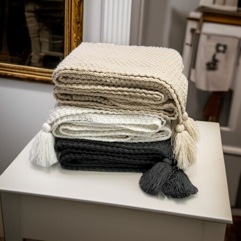 Woolen Blanket Blanket Office Scandinavian Style Knitted Leisure