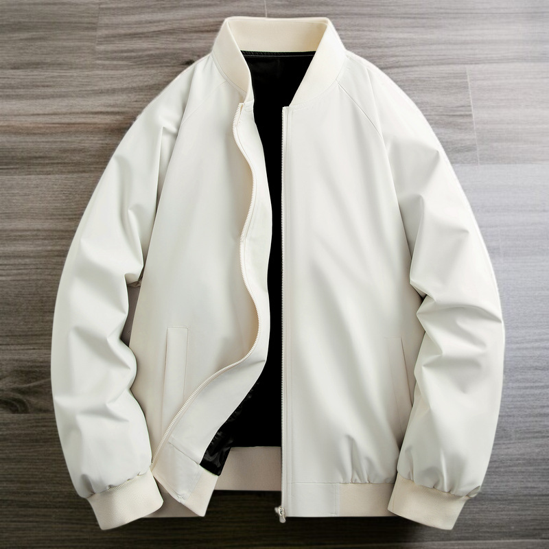 メンズ春秋ベースボールジャケット ルーズな2オープン・ベースボール・ジャージー ジャケット春秋ルーズ野球服