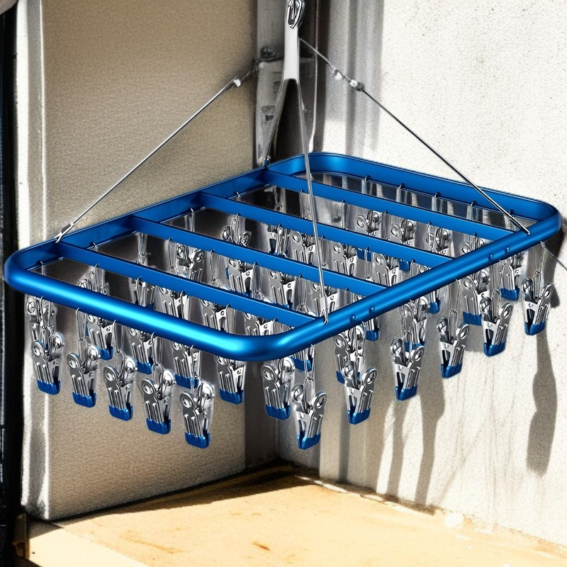 소형 가정용 알루미늄 방수 강력 건조대 다용도 빨래집게 녹걸이