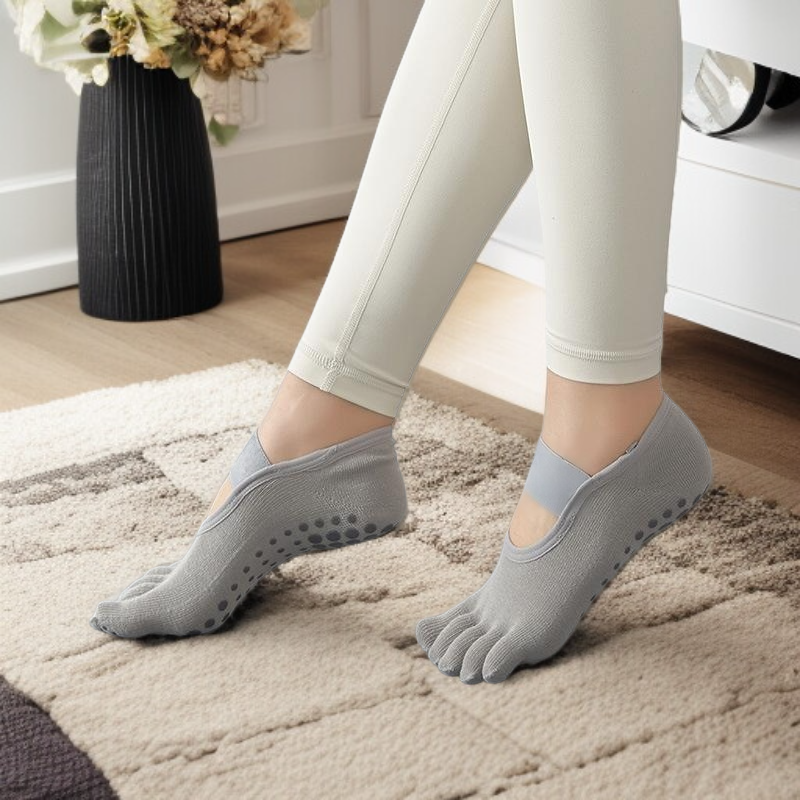 여성 투명 미끄럼 방지 스포츠 요가 덧신