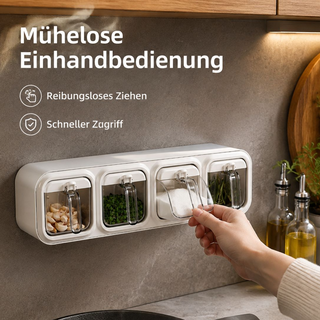 Multifunktionale Aufbewahrungsbox für Salz und Gewürze