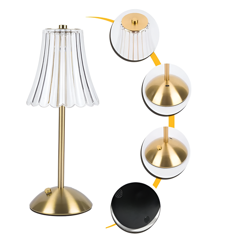 Lámpara de escritorio LED tricolor retro