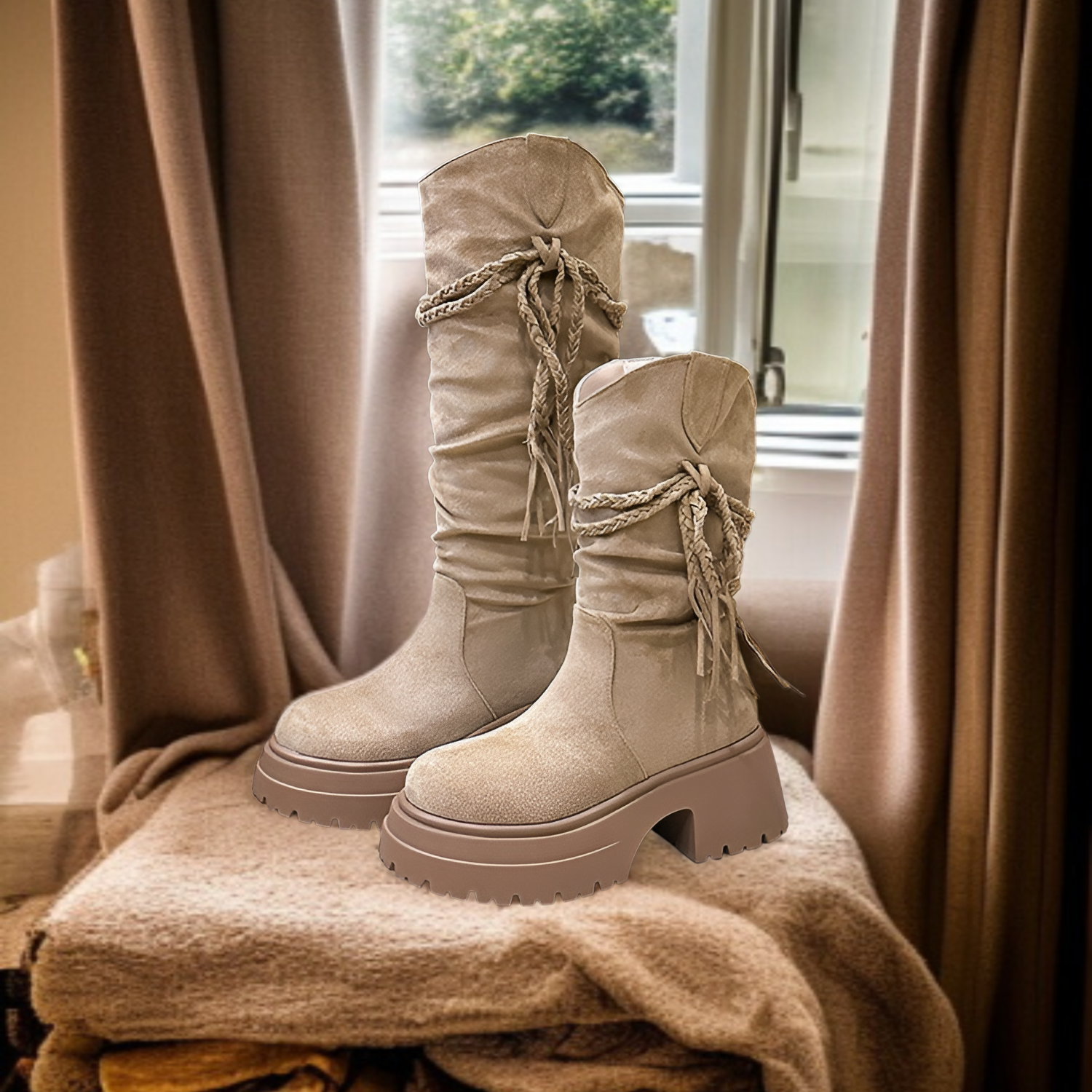 クッション性抜群のインソールブーツのアップ