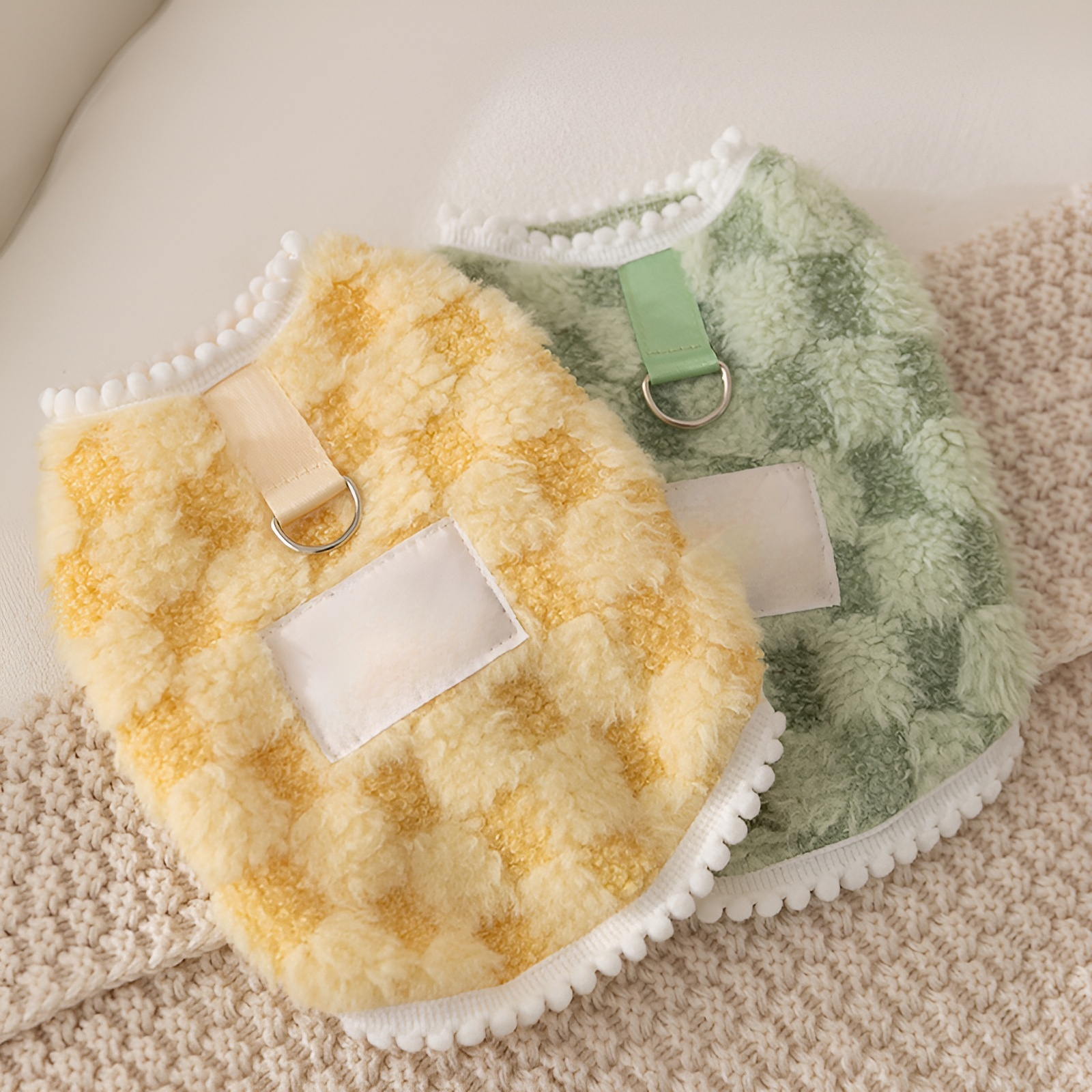 겨울용 테디 반려동물 따뜻한 양털 옷, 소형견·고양이 투피스