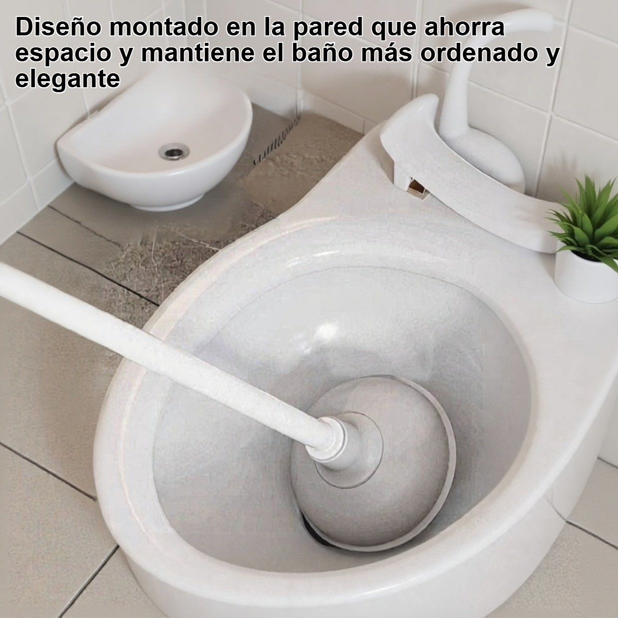 Escobilla de baño de pared