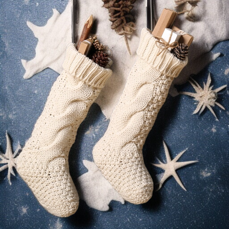 털실 바늘 크리스마스 장식 양말