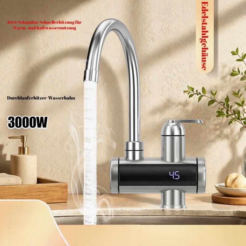 Edelstahl Elektrischer Warmwasserhahn