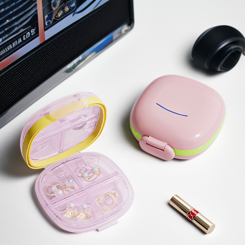 Mini dispensador semanal de pastillas Reminder Onthego, caja portátil y sellada