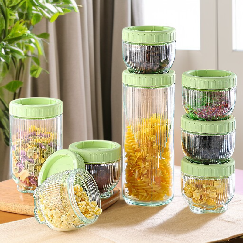 식품급 대용량 밀폐 유리병 잡곡 보관용기