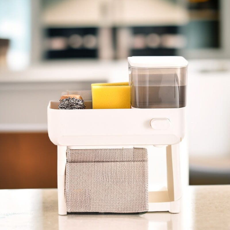 무타공 주방 선반 세제 디스펜서 싱크대 배수 선반