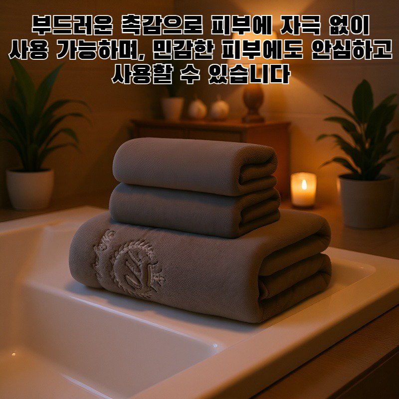 흡수성이 좋고 부드럽고 보푸라기가 없는 타월