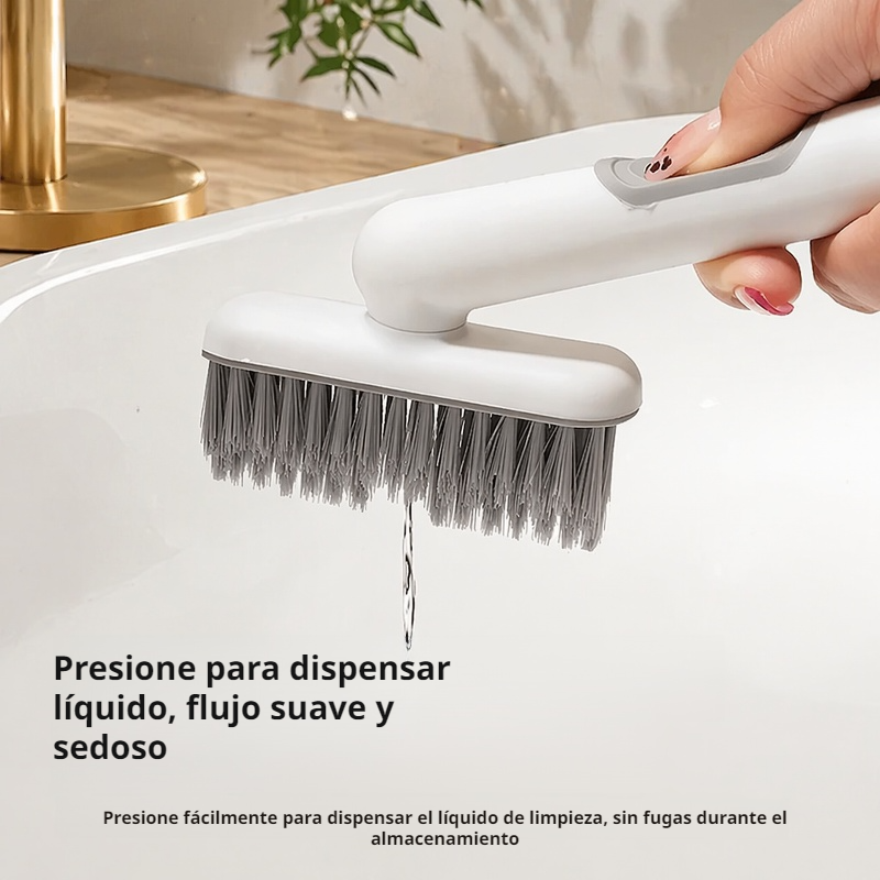 Cepillo de Limpieza Giratorio para Esquinas  con Adición de Líquido