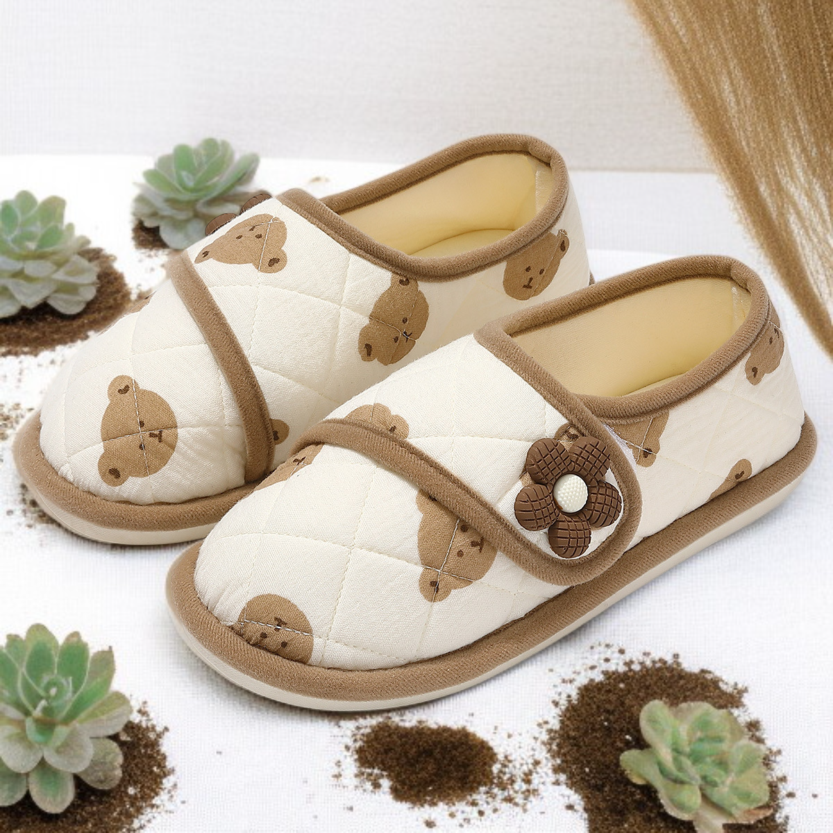 أحذية نسائية للحوامل مصنوعة من القطن الدافئ بنعل ناعم