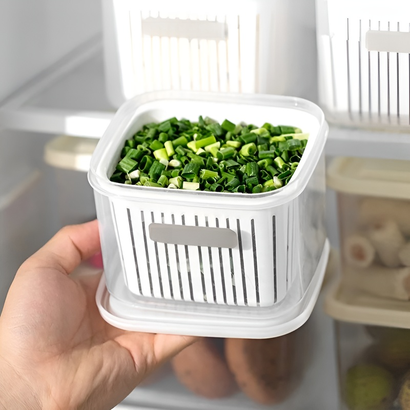 Caja multifuncional de drenaje y conservación para verduras