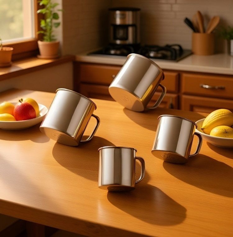 위생적인 스테인리스 소재의 아기 물병