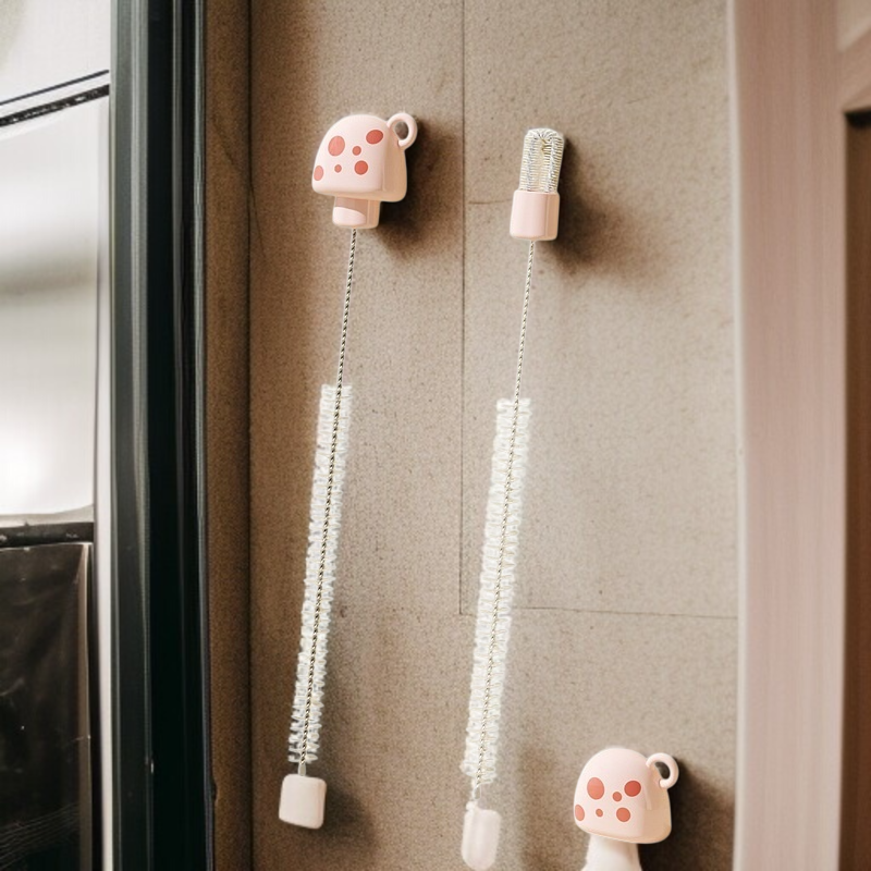 Heart Mug Cleaning Brush with soft bristles for gentle cleaning