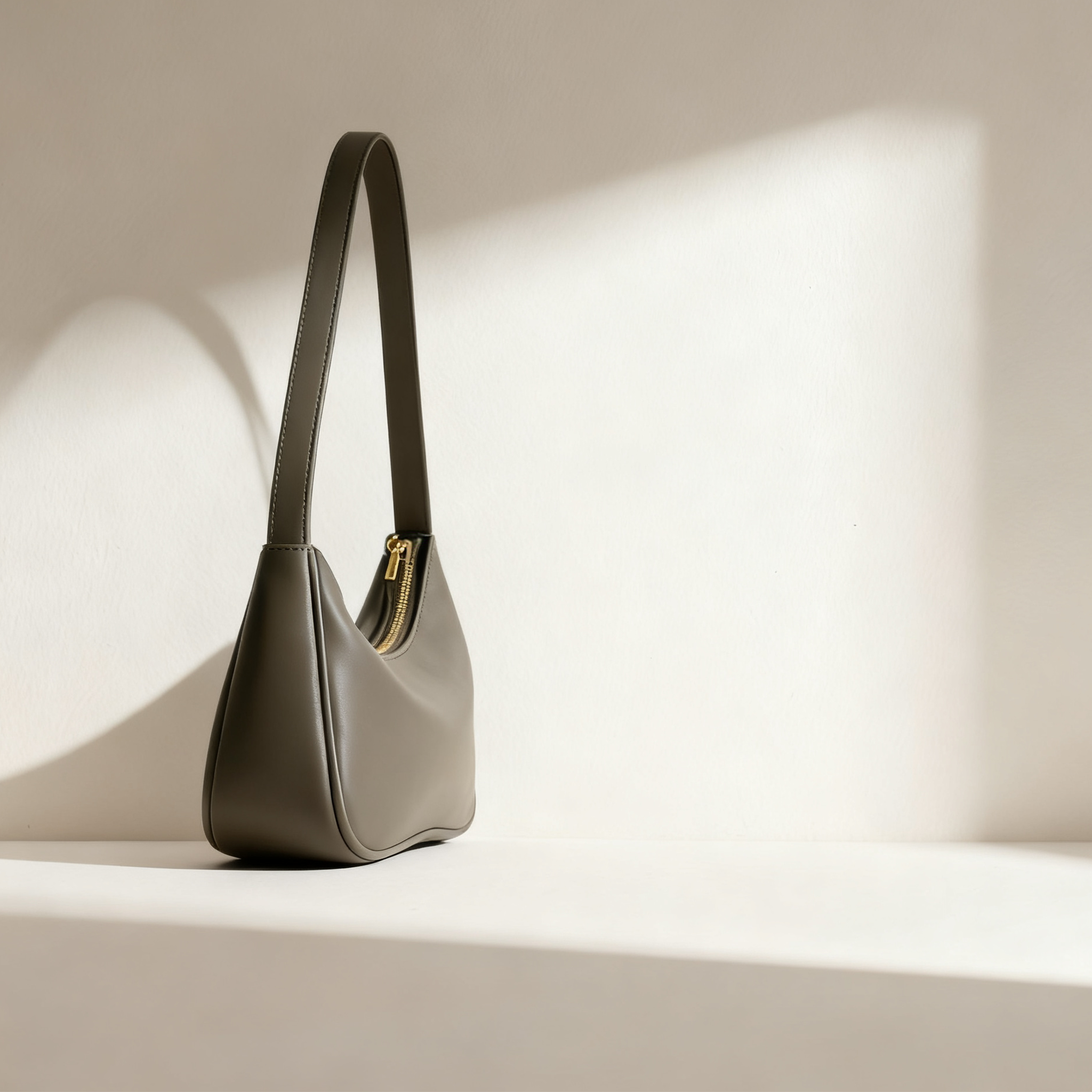 กระเป๋าหนังมินิมอลสะพายใต้รักแร้ ดีไซน์เรียบหรู