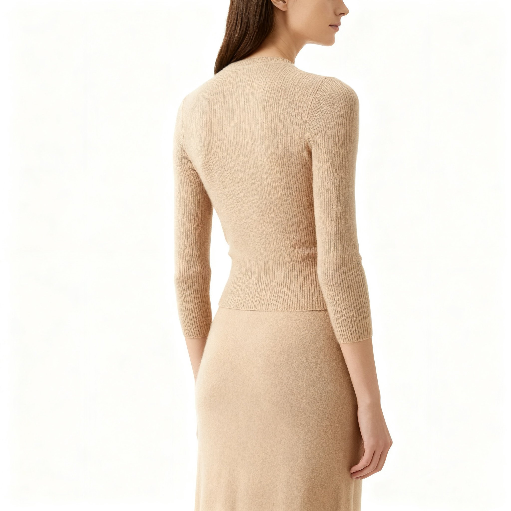 카페색 슬림핏 세트 원피스 