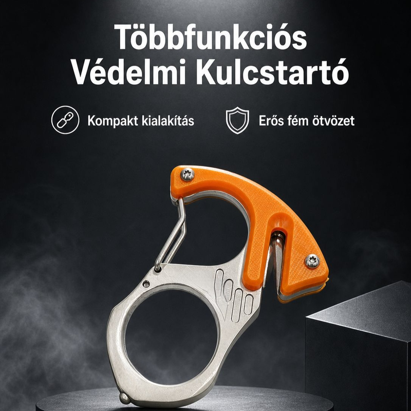 Legális önvédelmi bokszgyűrű kulcstartó többfunkciós gyűrűs üvegnyitó
