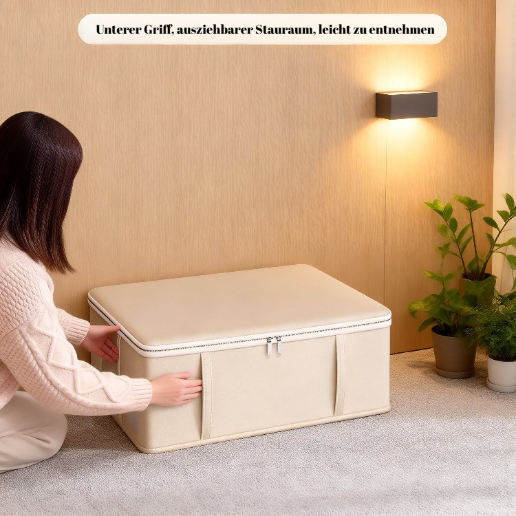 Flacher Unterbett-Aufbewahrungsbeutel für Kleidung, große Kapazität für Daunenjacken und Bettdecken