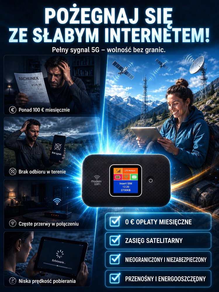 Przenośny WiFi z pełnym zasięgiem i hotspotem