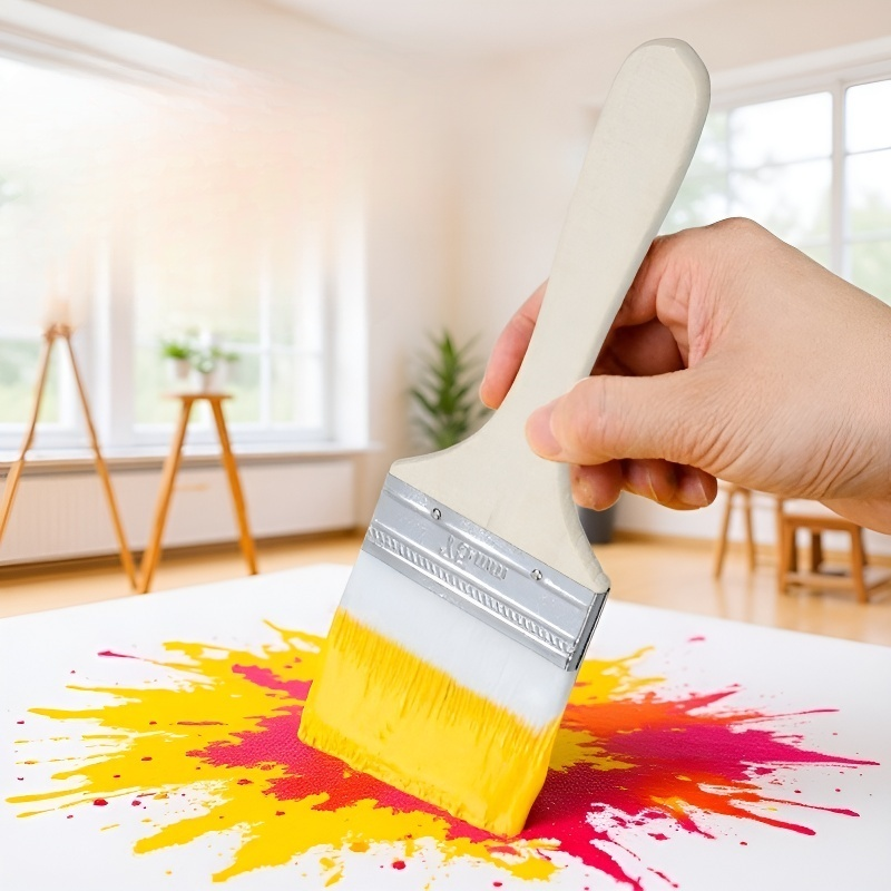 수성페인트 부티크 나무자루 페인트 브러쉬 물솔 브러쉬 털빠짐 없는 페인트 브러쉬 라텍스 페인트 브러쉬 나무자루 수성페인트 브러쉬