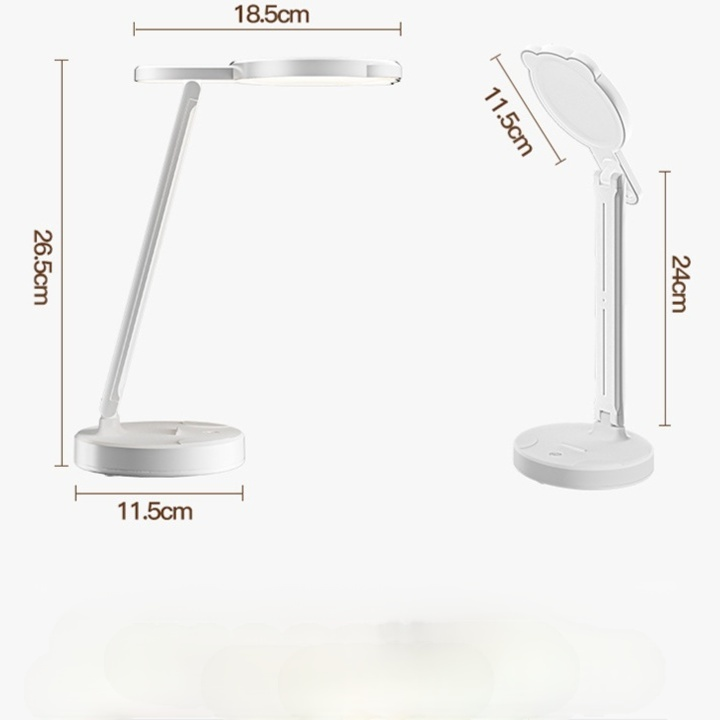 Folding eye-protection desk lamp