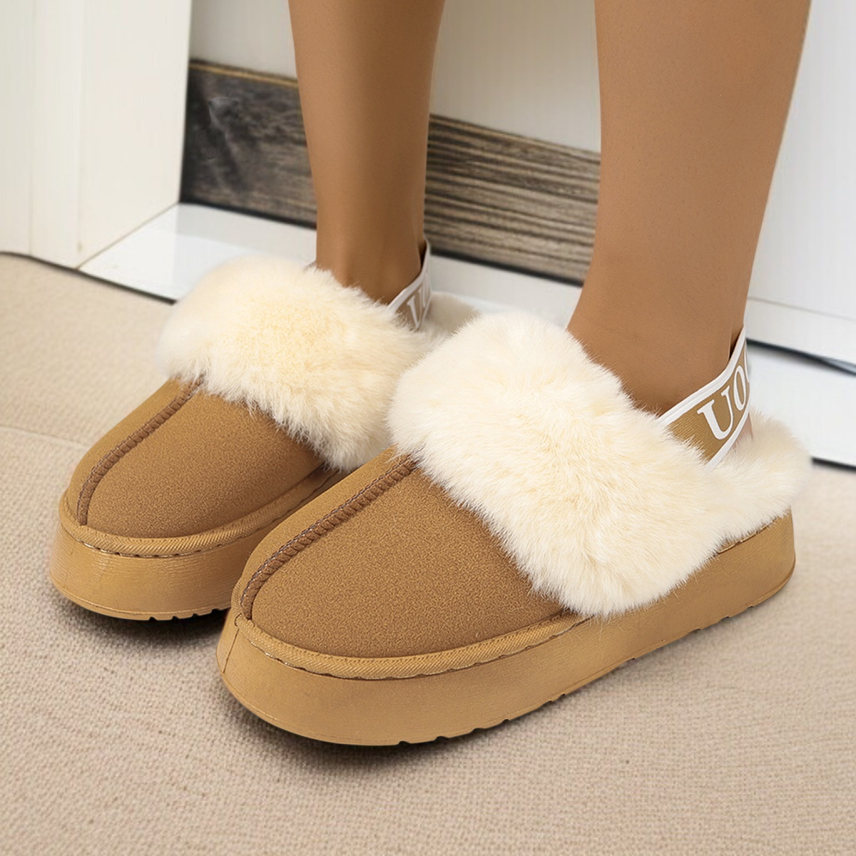 추동 밑창 면화 여성 스노우 부츠 캐주얼 기모 아웃도어 보온