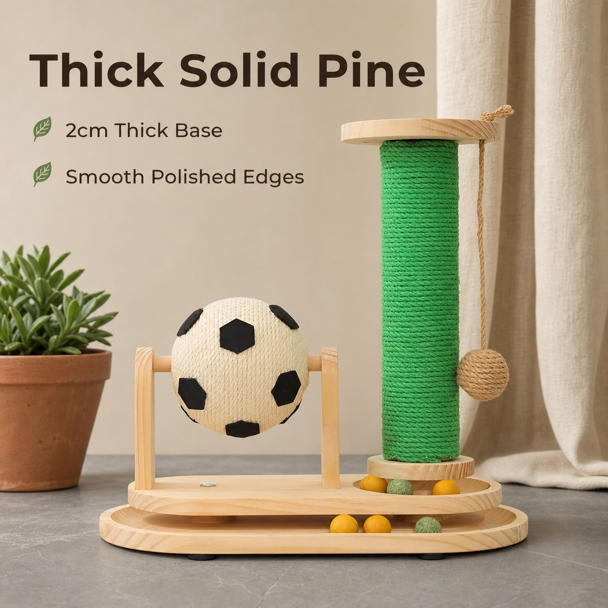 Wear-resistant Sisal Cat Scratching Post, Sisal Rope Cat Claw Toy