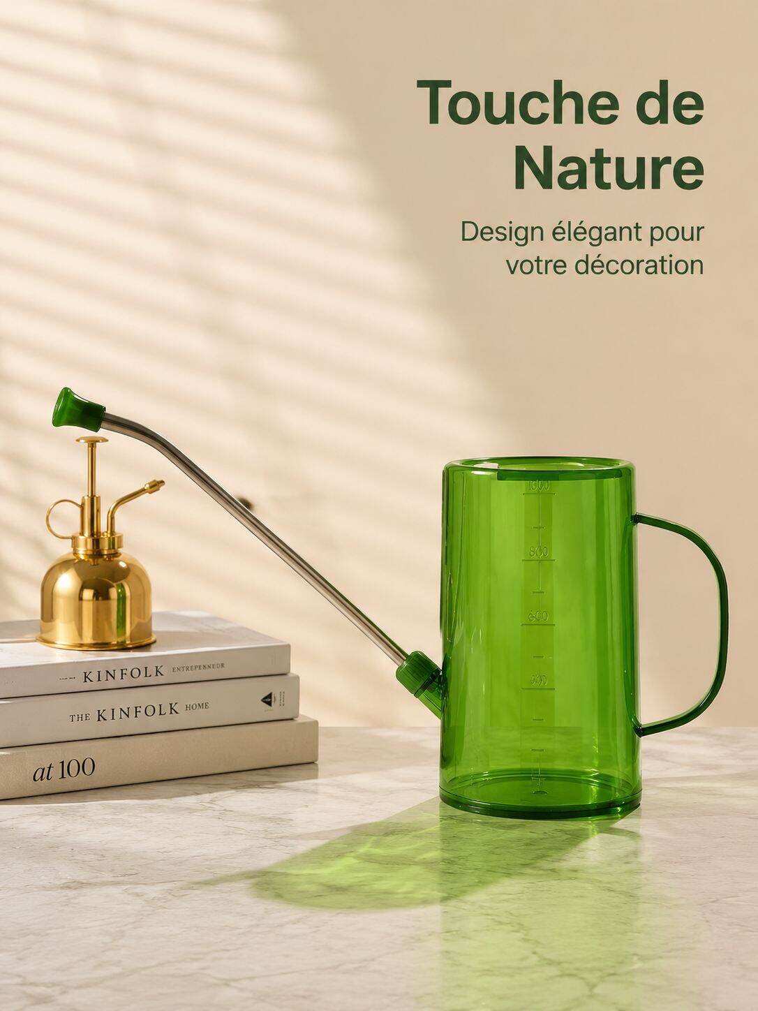 Arrosoir transparent gradué en acier inoxydable, outil pour plantes en pot