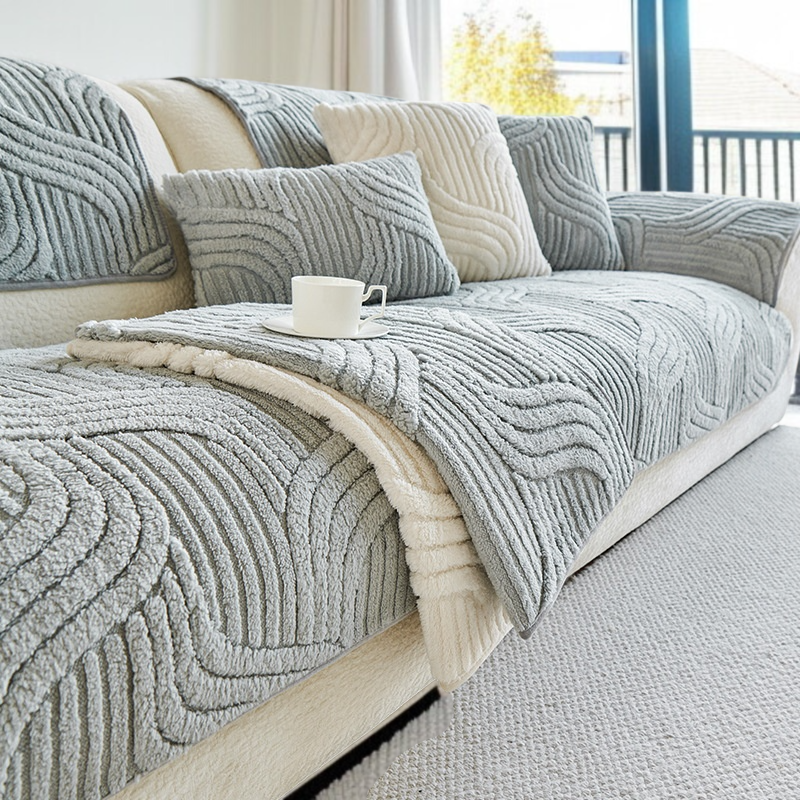 家庭用コットンベルベットソファシート 滑り止め・通気性 背もたれ滑り止め粒子設計