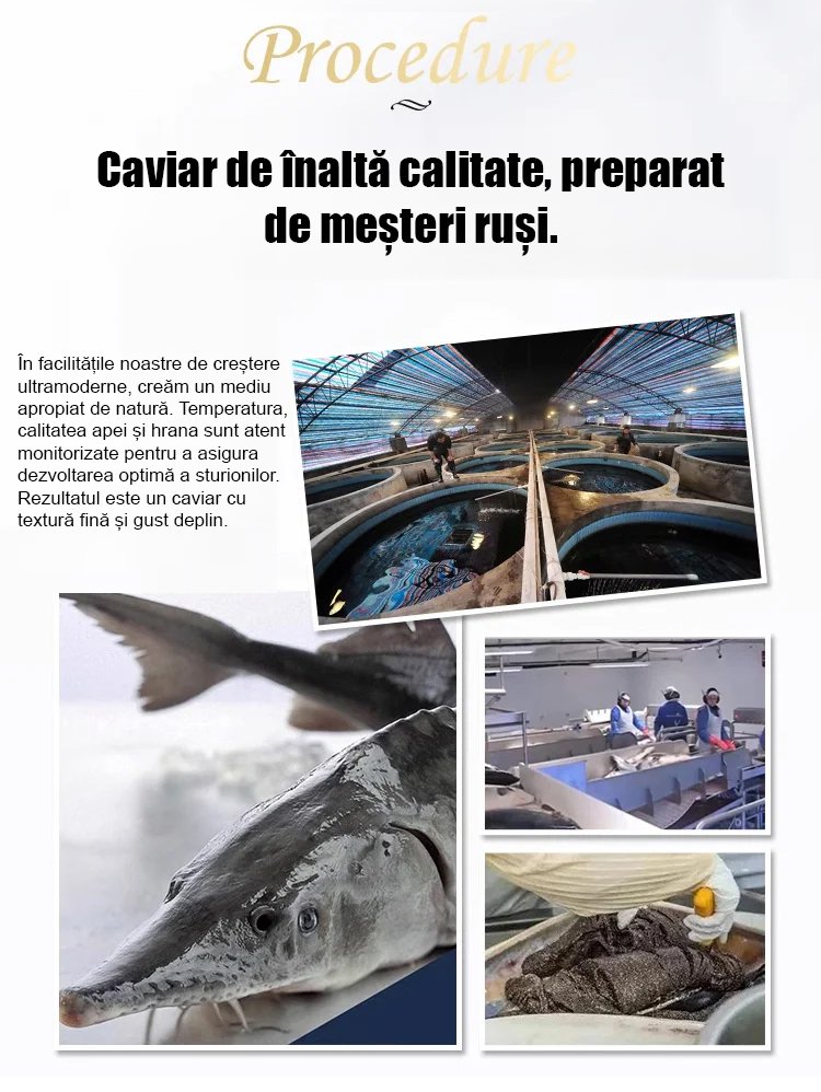 Caviar negru de sturion importat din Marea Caspică