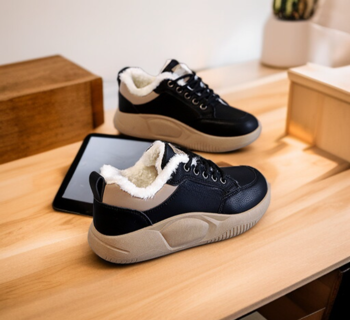 女款加絨運動鞋時尚造型