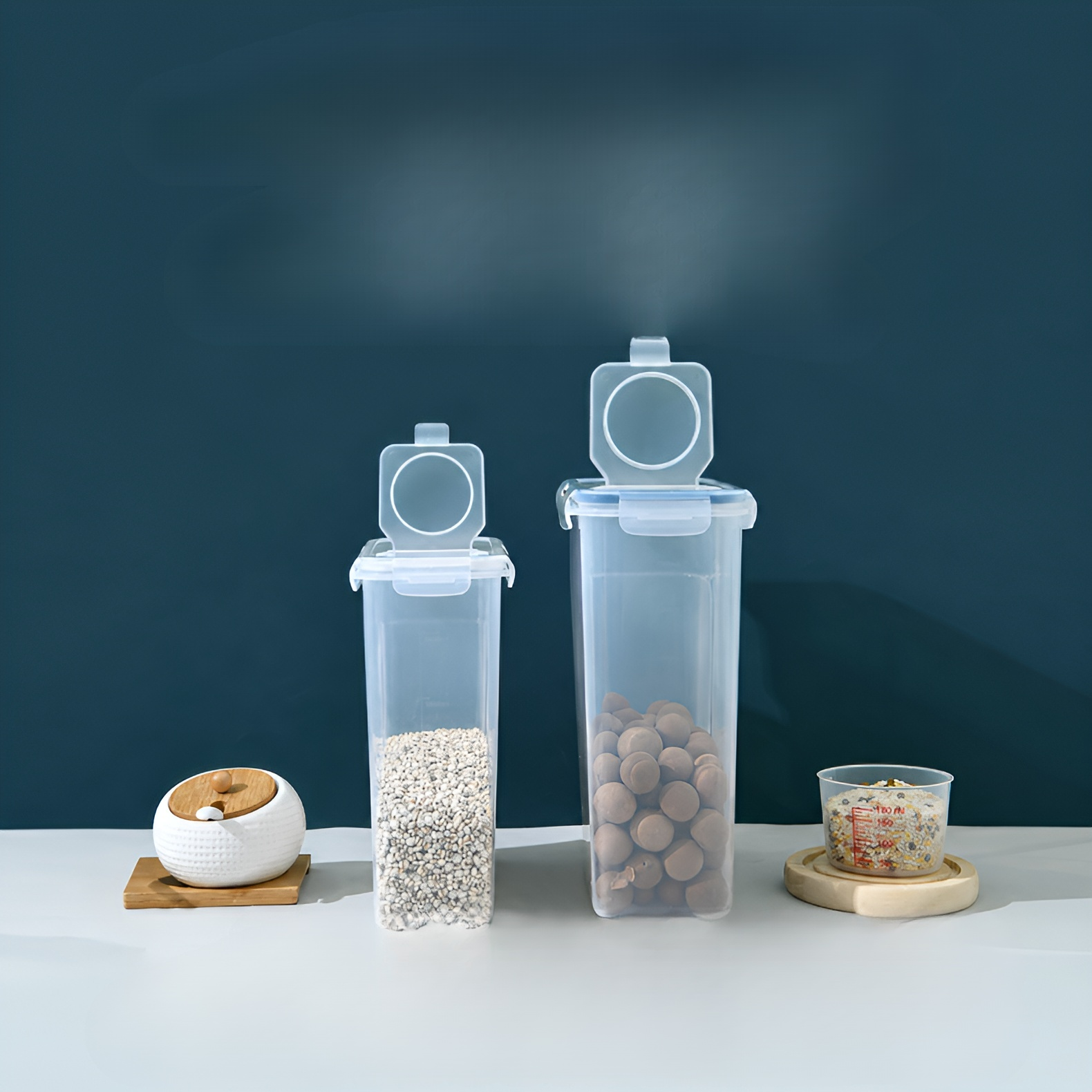 キッチン用食品グレード透明プラスチック製キムチ・穀物保存容器