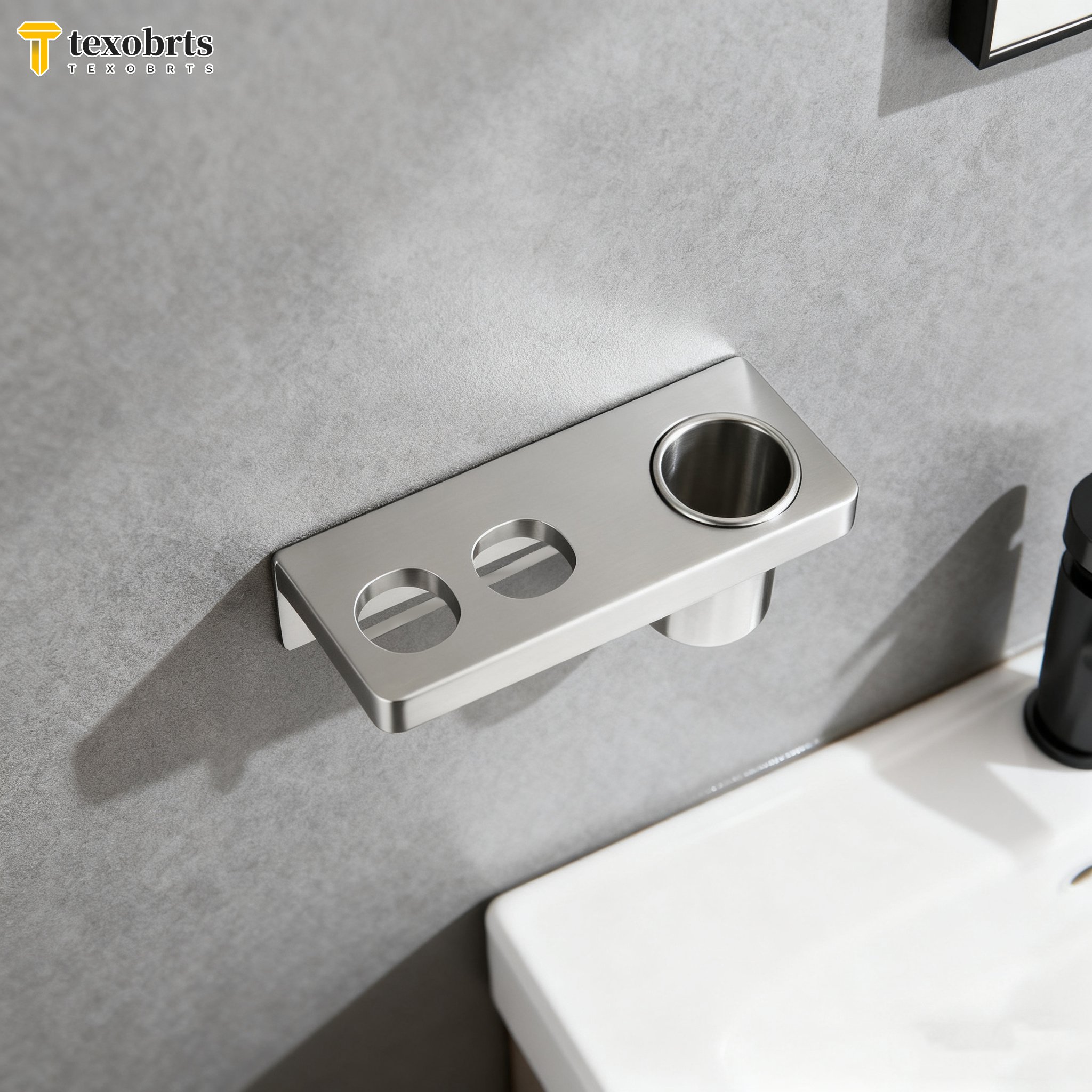 ที่วางแปรงสีฟันสแตนเลสสำหรับห้องน้ำ